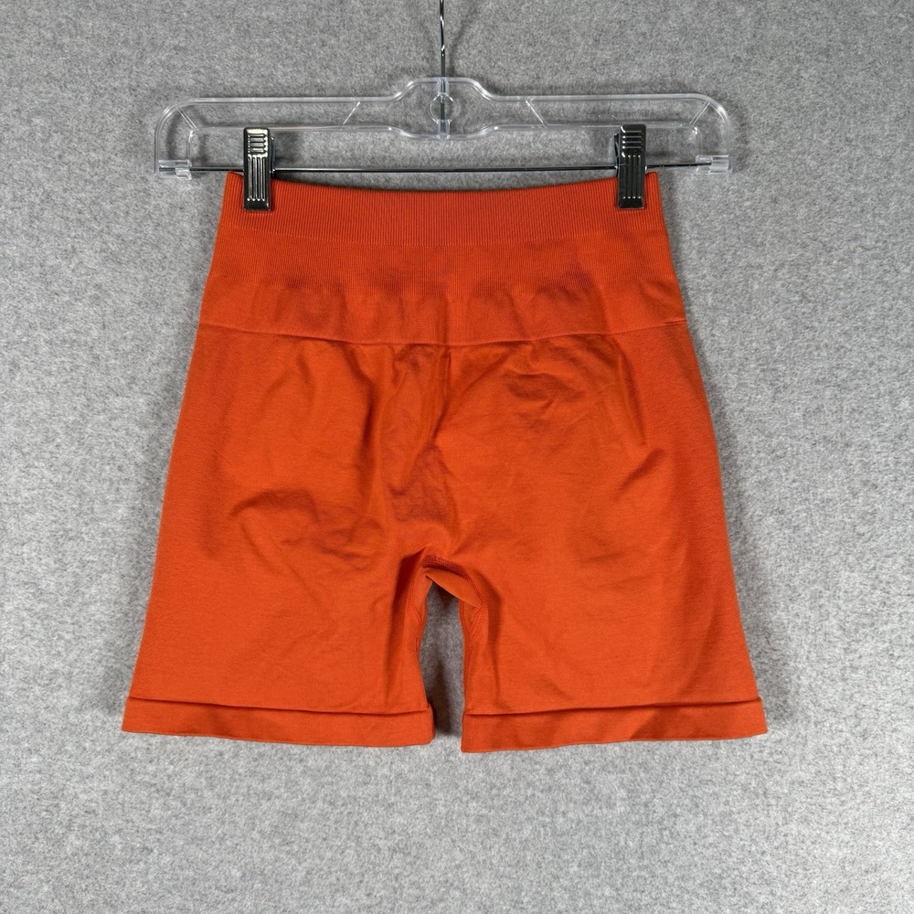 Celer shorts womens XS orange workout pull on seamless‎